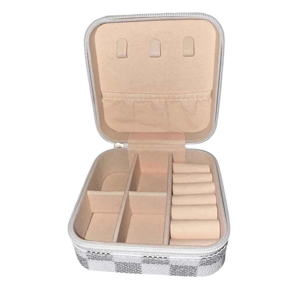 Checkered Travel Jewelry Box